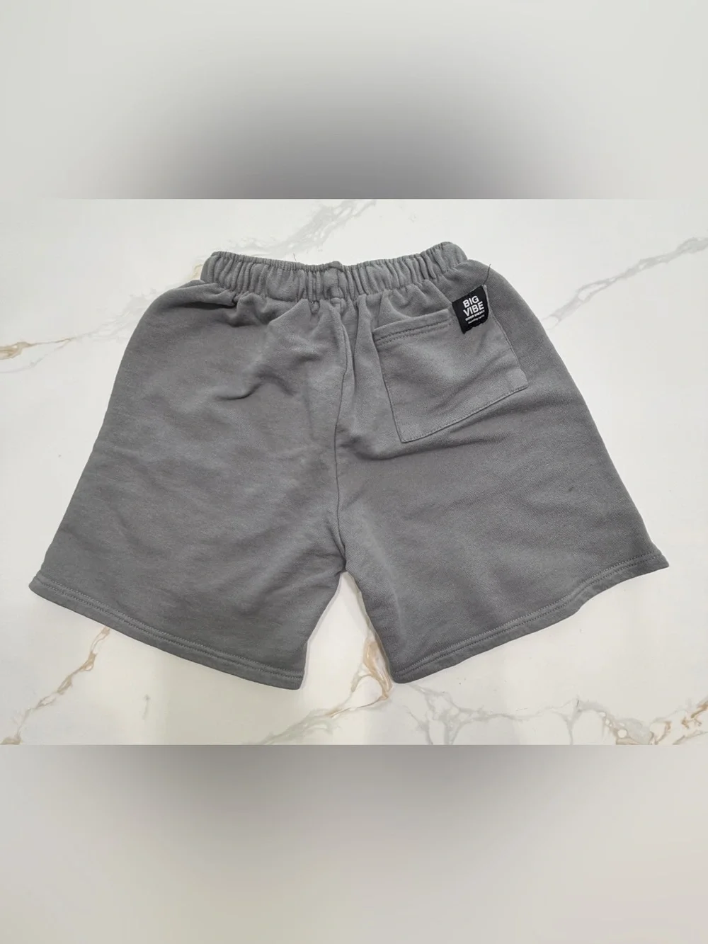 Zara Charcoal Gray Athletic Shorts with Bright Blue Graphic